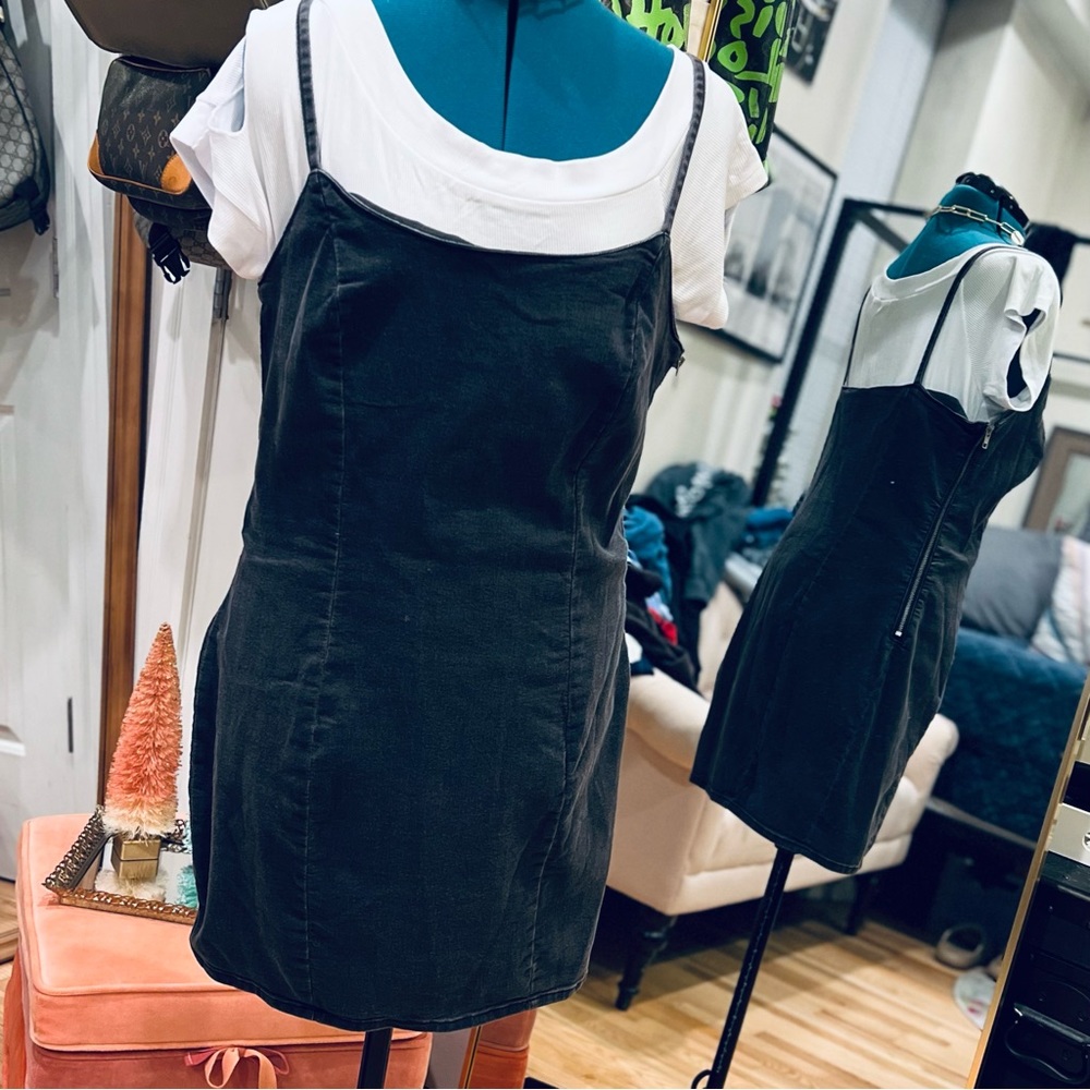 H&M Strappy Denim Minidress
